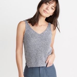 Marine Layer Marled Knit Sweater Tank, medium grey